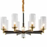 Подвесная люстра LIAISON ONE-TIER black and brass Chandelier 8