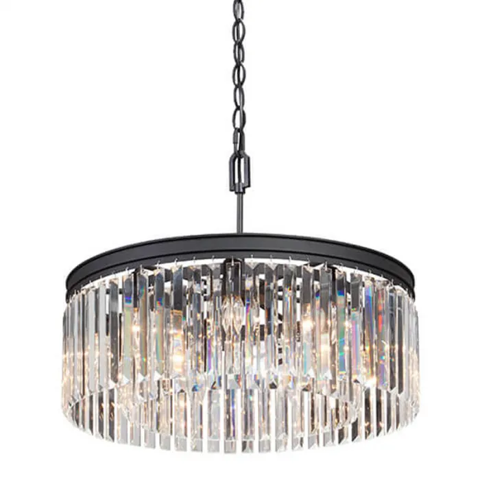 Люстра RH Rhys CLEAR GLASS Prism Round Chandelier прозрачное стекло 40 от ImperiumLoft