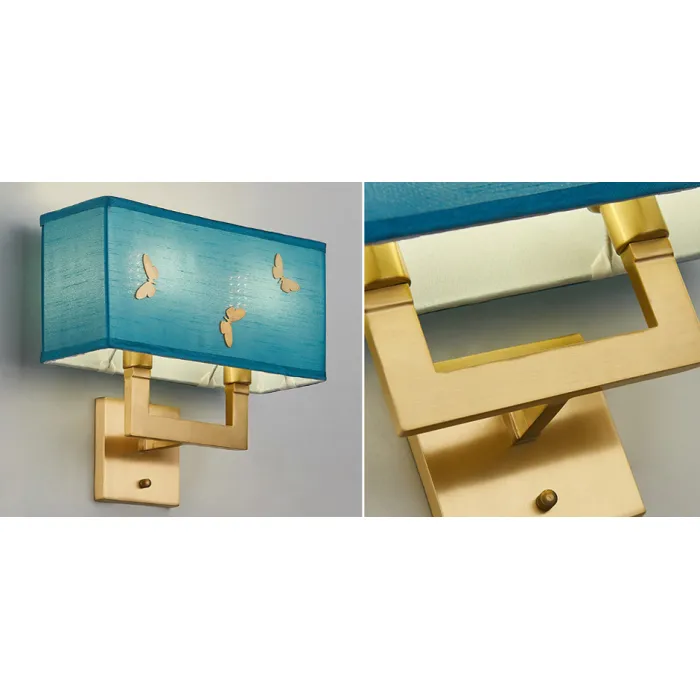 Бра с бабочками Butterflies Blue Background Wall Lamp 2 от ImperiumLoft