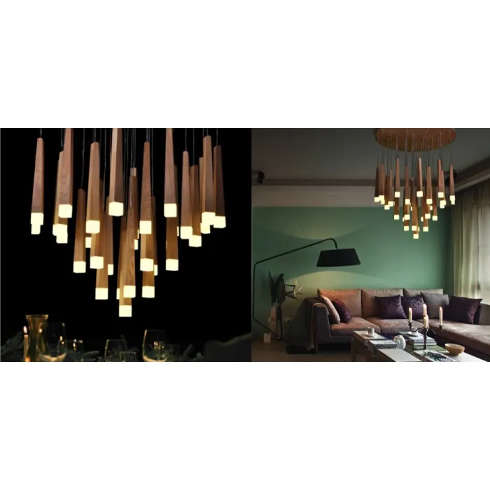 Люстра Wooden Glowworm Round от ImperiumLoft