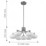 Люстра на штанге Oval Balls Mushrooms Chandelier 7 Brass