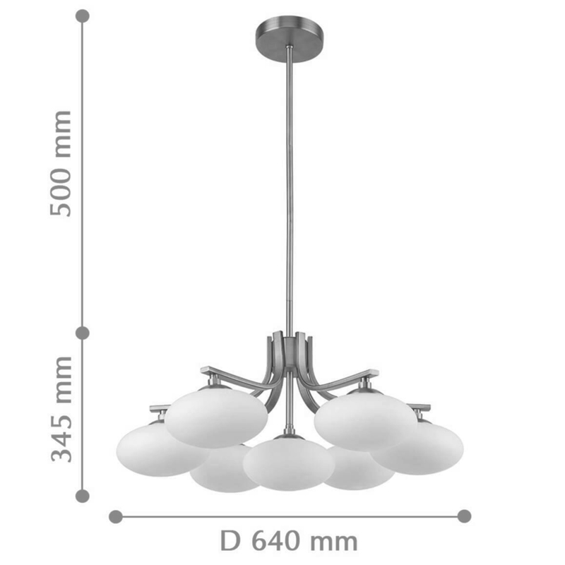 Люстра на штанге Oval Balls Mushrooms Chandelier 7 Brass Люстра на штанге Oval Balls Mushrooms Chandelier 7 Brass