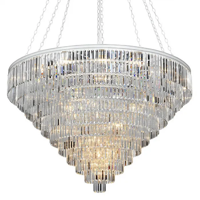Большая Многоярусная люстра ODEON CLEAR GLASS 11-TIER диаметр 160 см от ImperiumLoft