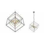 Подвесной светильник CUBIST Pendant Black and Gold 3 lamp