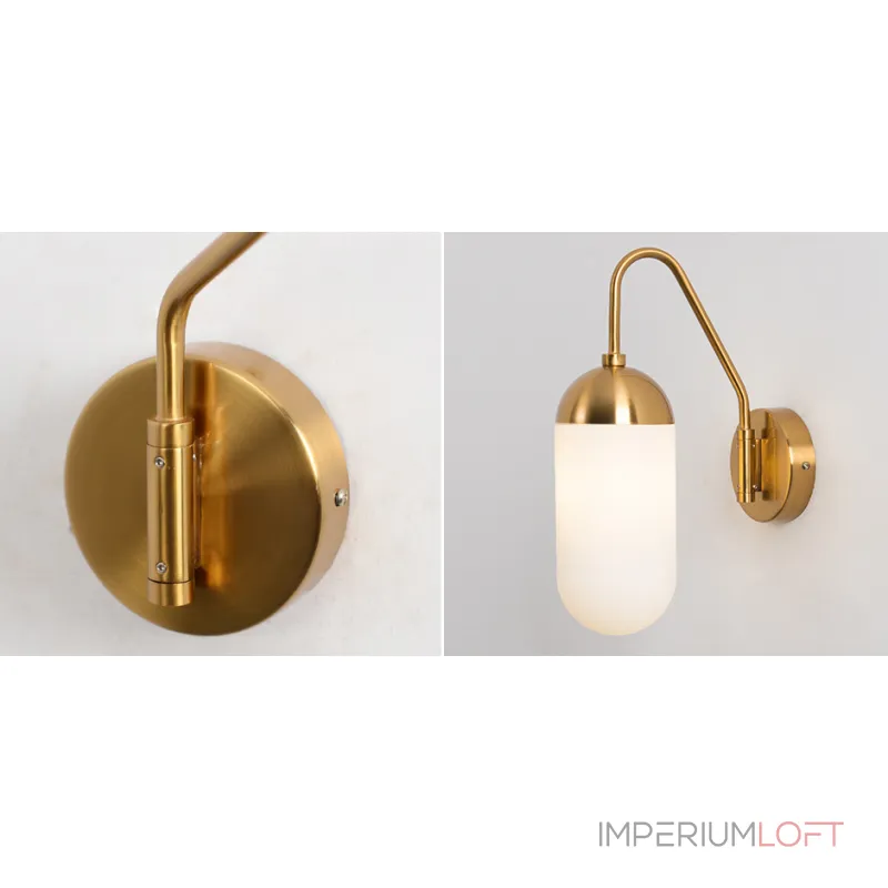 Бра Pelle Sconce short Gooseneck Clear Shade