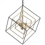 Подвесной светильник CUBIST Pendant Black and Gold 3 lamp