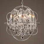 Люстра RH Foucault's Orb Crystal Chandelier Polished Nickel Small от ImperiumLoft