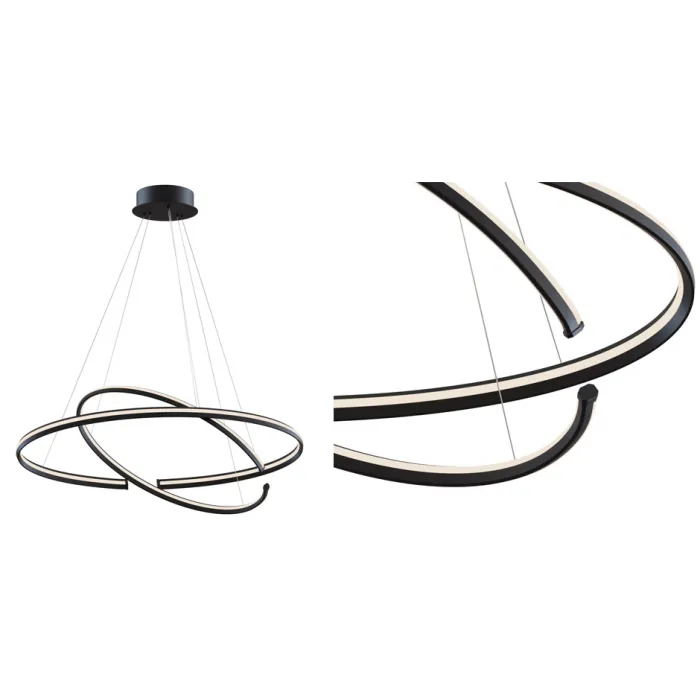 Люстра Half Ring Black & White от ImperiumLoft