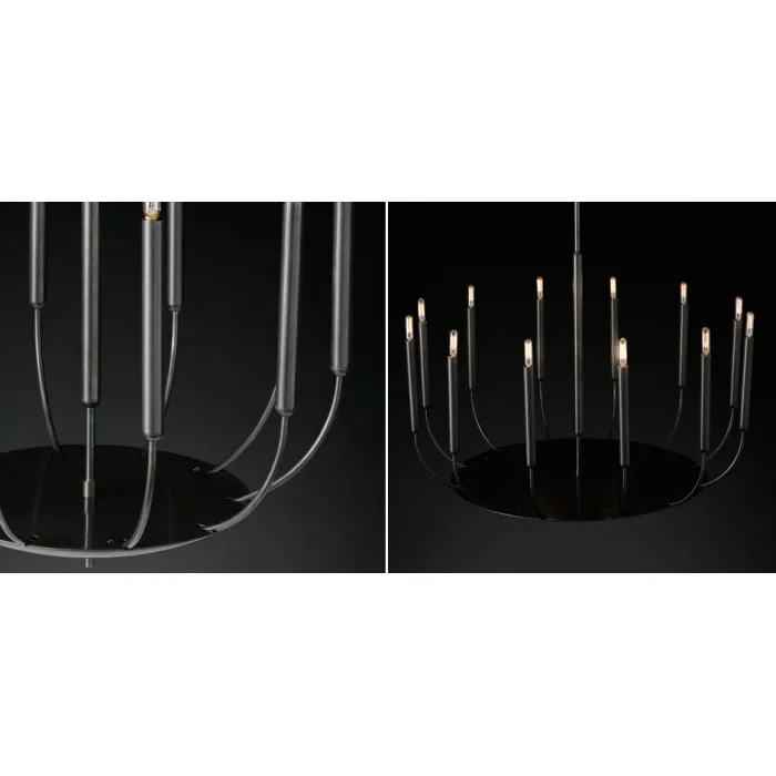 Люстра RH Quenouilles Round Chandelier black от ImperiumLoft