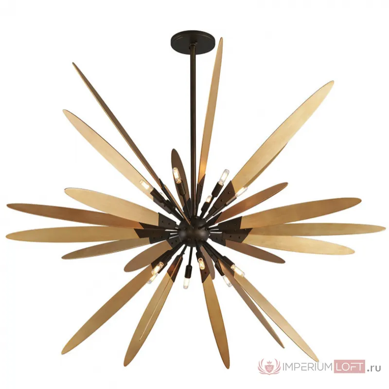 Troy F5278 Dragonfly Modern Bronze With Satin Leaf Large Ceiling Light Pendant от ImperiumLoft