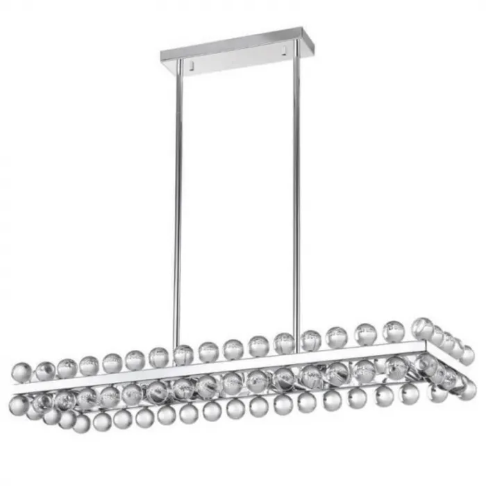 Люстра на штанге Sacramento Transparent Balls Rectangle Chandelier