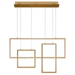 Подвесная люстра Rectangle Geometry Chandelier Gold 3 Подвесная люстра Rectangle Geometry Chandelier Gold 3