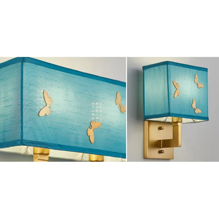 Бра с бабочками Butterflies Blue Background Wall Lamp 1 от ImperiumLoft