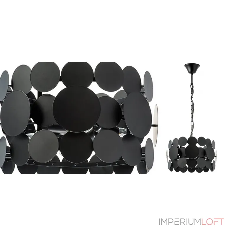 Подвесная люстра Black Matte Disk D35
