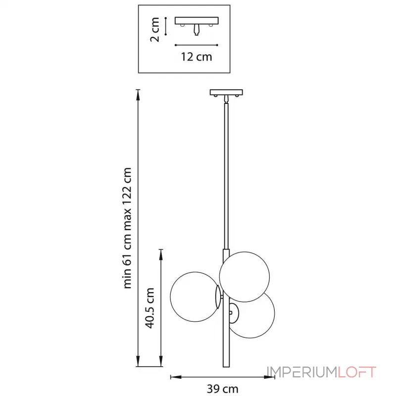 Подвесной светильник Three Bubbles Chandelier