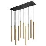Светильник Trumpet Rectangle Gold 10 плафонов от ImperiumLoft