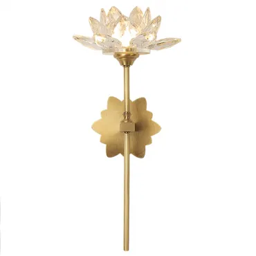 Настенный светильник Хрустальный Цветок Лотоса Lotus flower Wall Clear Glass C