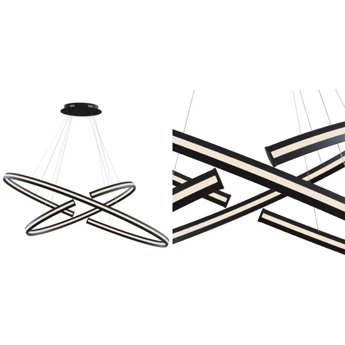 Люстра Half Ring Black & White Pendant M от ImperiumLoft