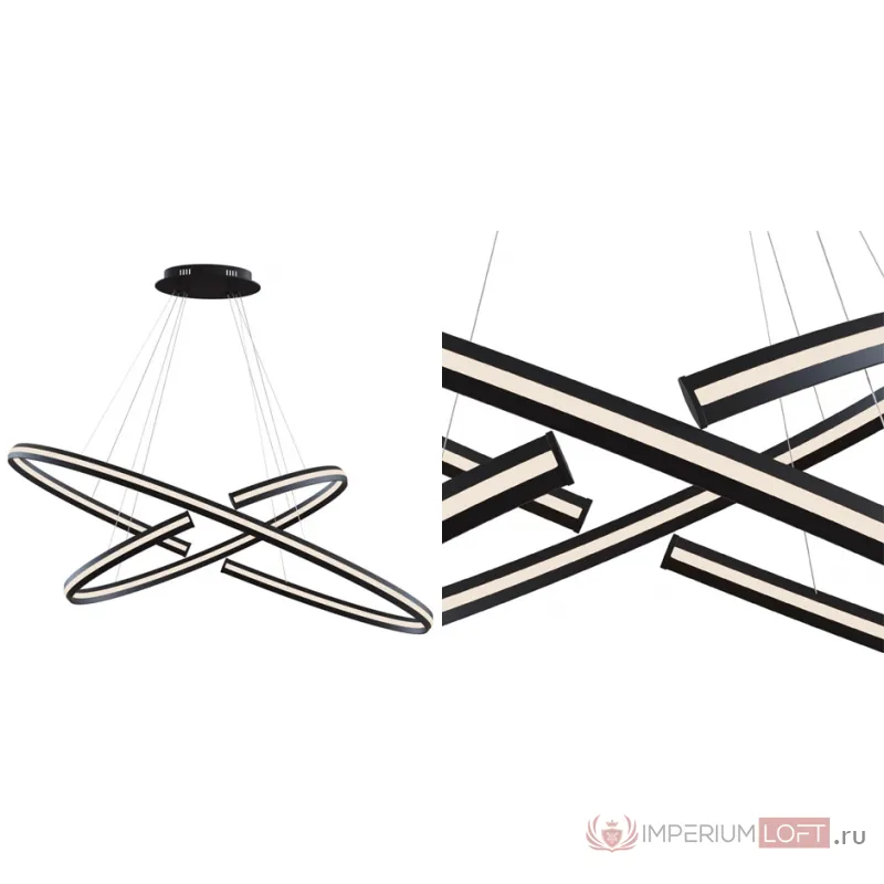 Люстра Half Ring Black & White Pendant M от ImperiumLoft