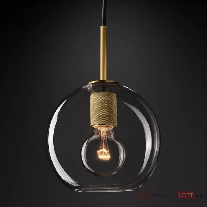 Подвесной светильник RH Utilitaire Globe Pendant Brass от ImperiumLoft