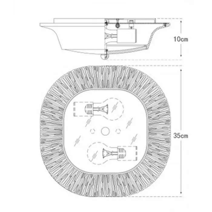 Потолочный светильник Utopia Round Sconce Gold от ImperiumLoft