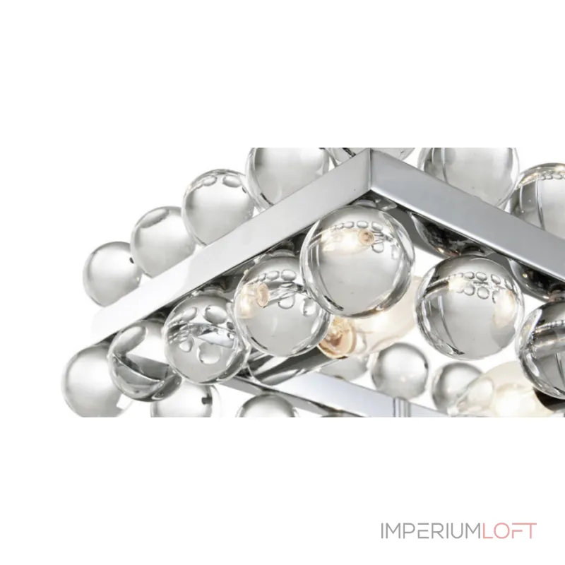 Люстра на штанге Sacramento Transparent Balls Rectangle Chandelier