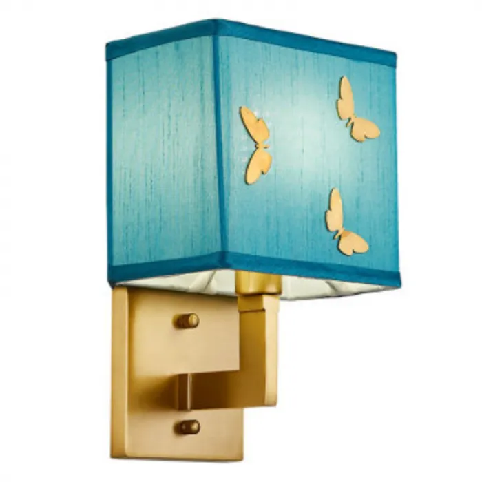 Бра с бабочками Butterflies Blue Background Wall Lamp 1 от ImperiumLoft