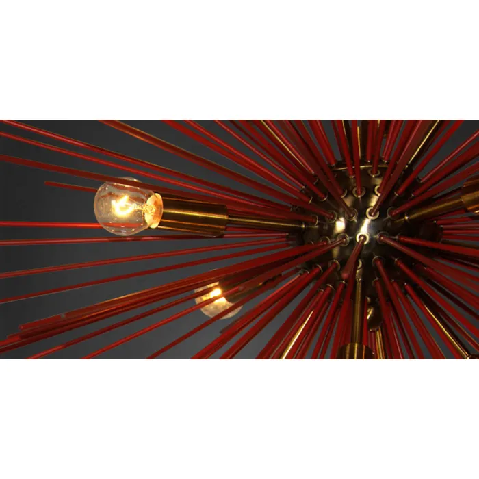 Люстра ASTRA Chandelier Sputnik Red and Brass от ImperiumLoft