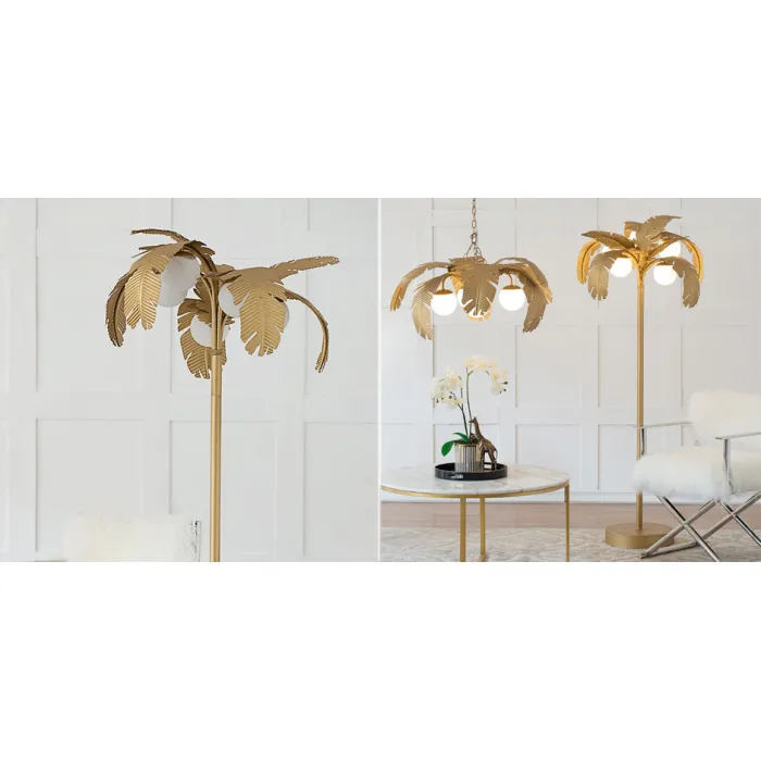 Торшер Vintage Floor Lamp Gold Сoconut Palm от ImperiumLoft