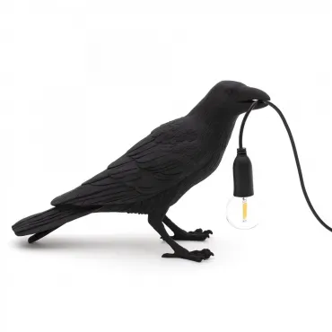 Настольная лампа Seletti Bird Lamp Black Waiting от ImperiumLoft