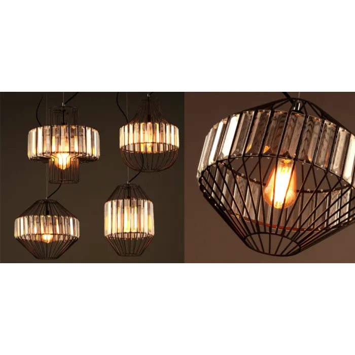 Подвесной светильник Glass Plate Pendant #4 от ImperiumLoft