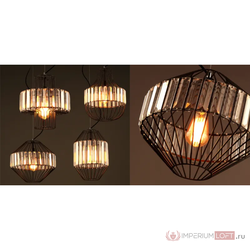 Подвесной светильник Glass Plate Pendant #4 от ImperiumLoft