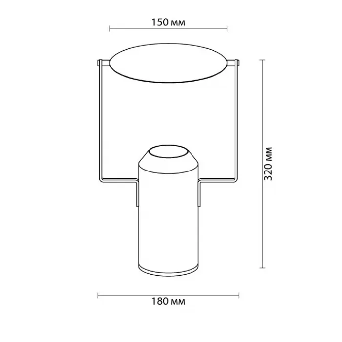Настольная лампа Black Cylinder Table Lamp от ImperiumLoft