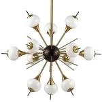 White Glass Globes Sputnik Chandelier от ImperiumLoft