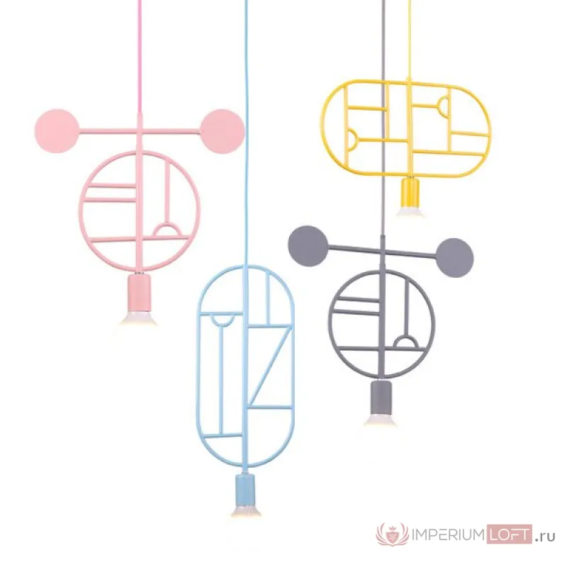 Подвесной светильник Suspension modern design with LED colorful shapes от ImperiumLoft