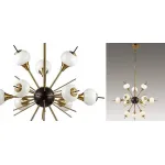 White Glass Globes Sputnik Chandelier от ImperiumLoft