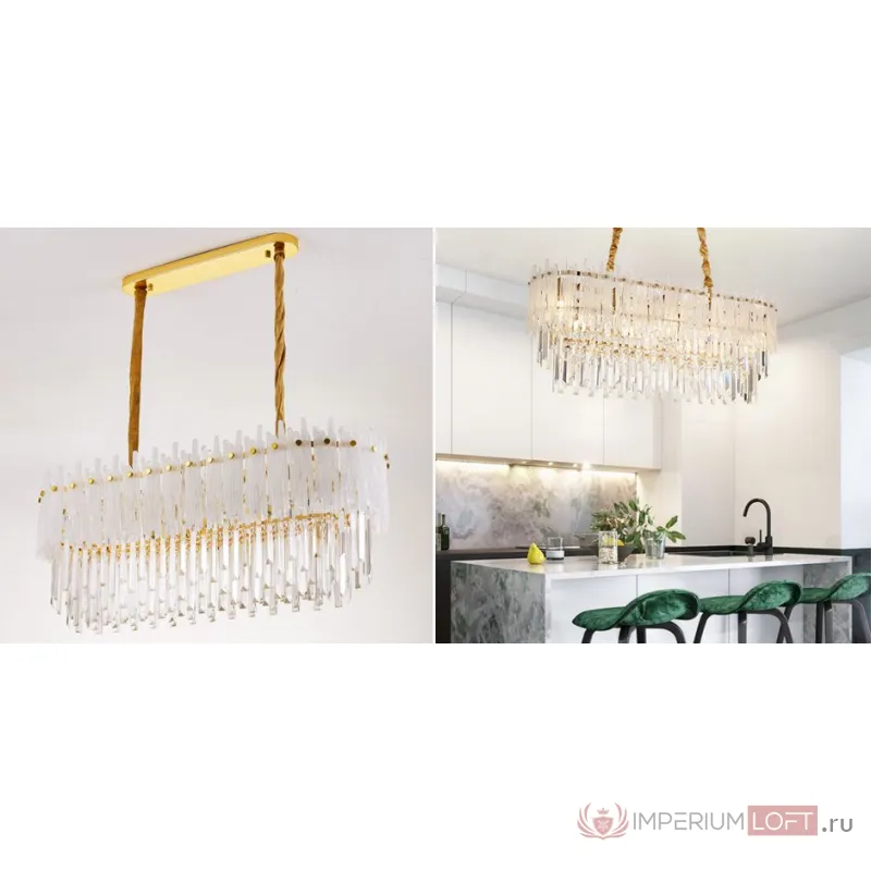 Люстра Murano Glass ICE Chandelier Rectangle от ImperiumLoft