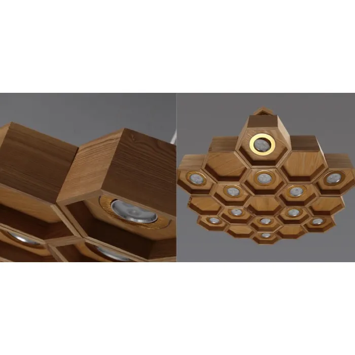 Люстра Honeycomb 12 Loft Wooden Ecolight от ImperiumLoft