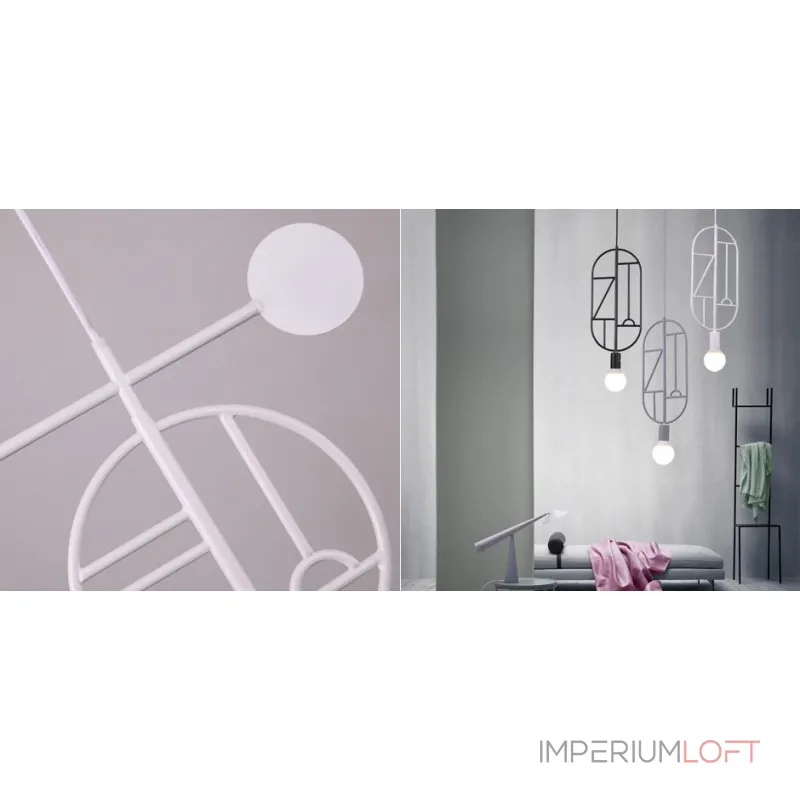 Подвесной светильник Suspension modern design with LED colorful shapes