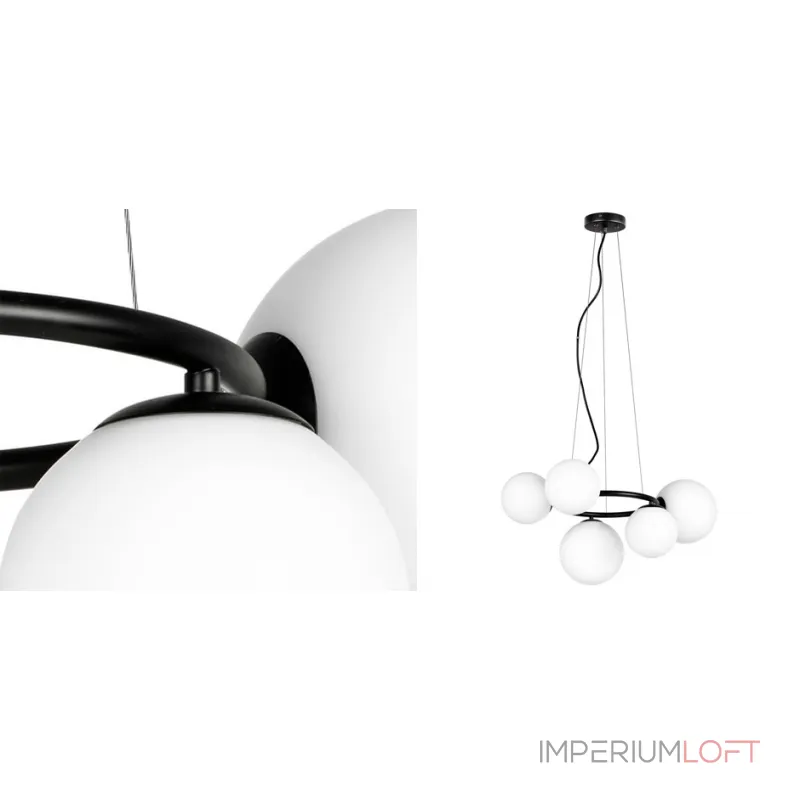 Подвесная люстра Bubbles on Ring Chandelier Black Подвесная люстра Bubbles on Ring Chandelier Black