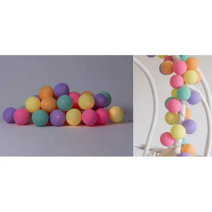 Гирлянда хлопковые фонарики Сotton Ball Ice Cream от ImperiumLoft