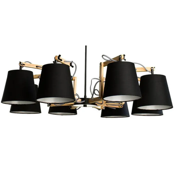 Люстра Woodland Pendant 8 Black от ImperiumLoft