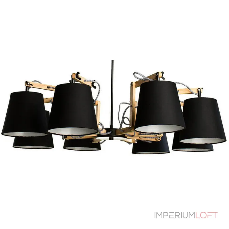 Подвесная люстра Woodland Pendant 8 Black