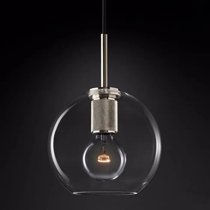 Подвесной светильник RH Utilitaire Globe Pendant Silver от ImperiumLoft
