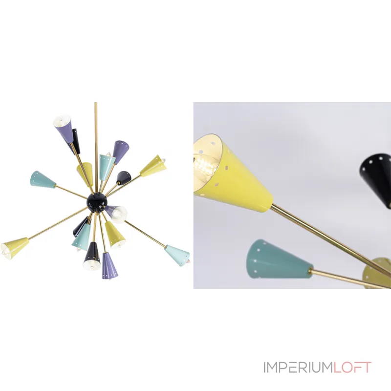 Люстра на штанге Sputnik Chandelier Multi Color Люстра на штанге Sputnik Chandelier Multi Color