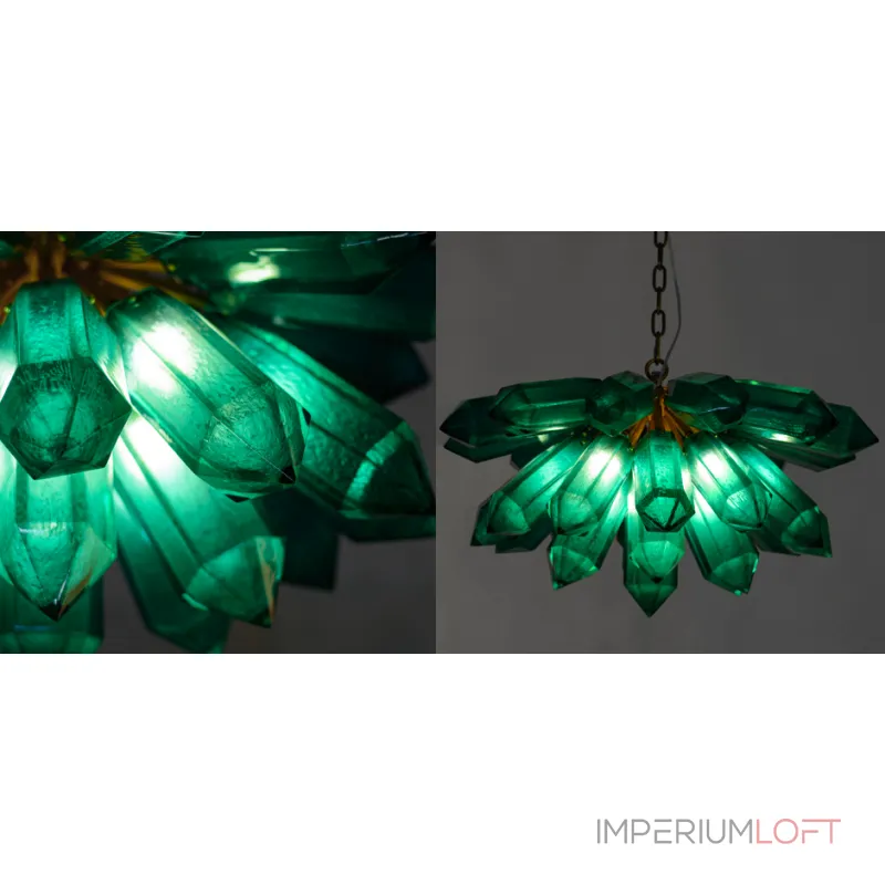 Подвесная люстра Unique Crystal Cluster Illuminated Sculpture by Jeff Zimmerman