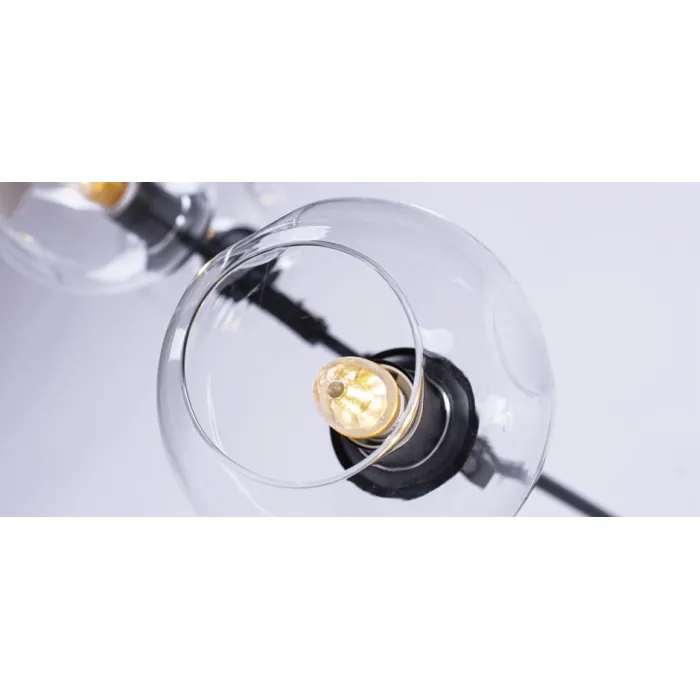 Люстра Сrumpled Glass Bubble Chandelier Black 3 плафона   от ImperiumLoft