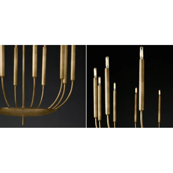 Люстра RH Quenouilles Round Chandelier brass от ImperiumLoft