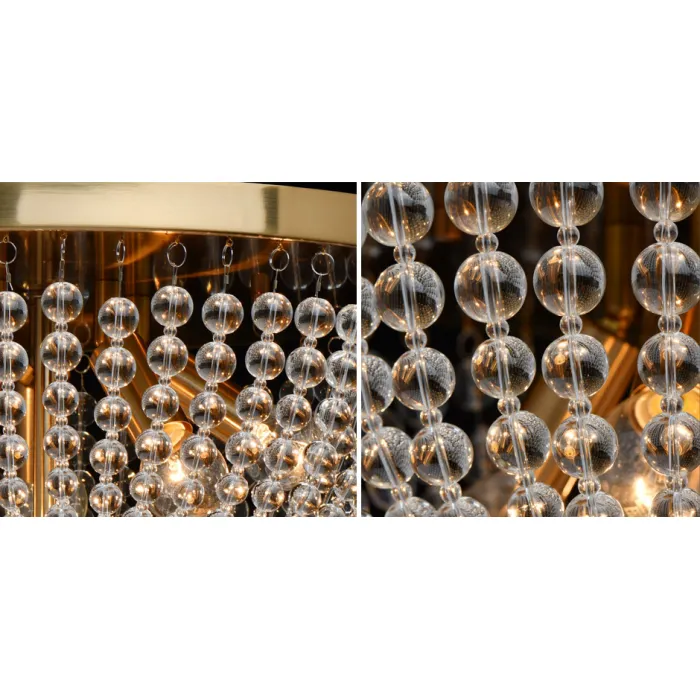 Потолочный светильник Virginia Clear Beads ceiling Gold L от ImperiumLoft