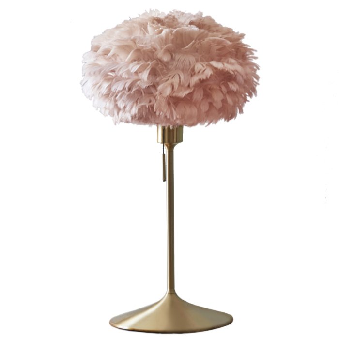 Настольная лампа из перьев Plumage Pink от ImperiumLoft